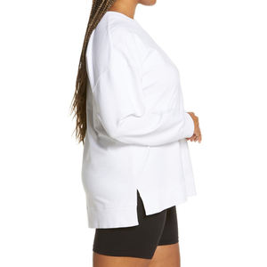 Sweatshirts personnalisés en coton vierge polaire pour femme Pull rose éponge surdimensionné Sweatshirts respirants délavés à l'acide pour femmes - Product Image 6