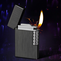 Briquet DEBANG en alliage de zinc classique, coupe-vent, rechargeable au butane, écologique, avec logo personnalisé, fin et élégant – Vente en gros usine