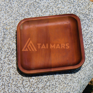 Bandeja artesanal de madera de nogal 2025, ecológica, personalizada, para restaurante, comida, té, platos de frutas, letreros de pared de madera para Hotel - Product Image 6