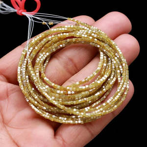 Perles cubiques de diamant naturel jaune facettées de 1,5 à 2,5 mm, scintillantes, brins de 14 pouces, diamants en vrac - Product Image 3