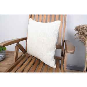 Alfombra de granja de lana Beige de lujo de 18x18 pulgadas, técnica de tejido con estampado Vintage, relleno de plumas para la temporada de otoño, decoración del hogar, uso de sofá - Product Image 3