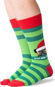 Calcetines divertidos y festivos de Navidad y hasta la rodilla Patrones de vacaciones impresos con logotipo inferior - Product Image 2