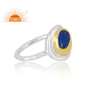 Tendance Design 925 Sterling Silver Natural Lapis Gemstone Ring Bijoux personnalisés pour les femmes Cadeau pour elle - Product Image 4
