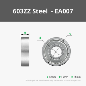 Rodamientos de Bolas de Ranura Profunda Micro, de Una Hilera, de Acero al Carbono, Alta Precisión P5, de Acero Inoxidable Cromado, Larga Duración, 2RS ZZ, Rodillos de Nylon - Product Image 3