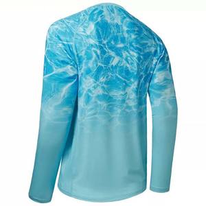 Camisetas de pesca de manga larga con impresión por sublimación, camisas de pesca de alta calidad, poliéster, 100% algodón, venta al por mayor - Product Image 2