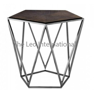 Table d'appoint en acier inoxydable poli brillant à prix abordable, style moderne, table d'appoint de canapé - Product Image 3
