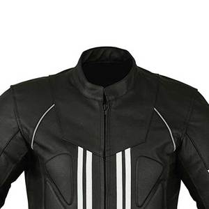 Veste de motard en cuir pour hommes Veste parka en cuir de qualité supérieure Manteau de moto pour hommes Vestes en cuir fabriquées directement en usine - Product Image 4