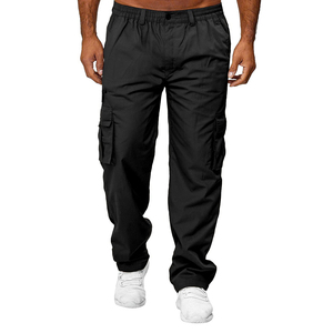 Pantalones de chándal de gran tamaño para hombre con logotipo personalizado Streetwear Jogger pantalones con bolsillos de carga sostenible y asequible - Product Image 1