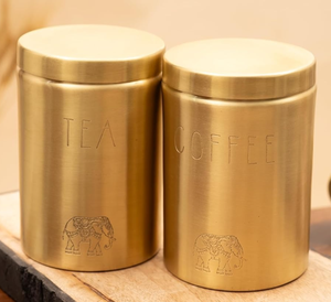 กระป๋องเก็บของทรงกระบอกทองเหลืองหรูหรา ปิดสนิท สำหรับเก็บเกลือ น้ำตาล เครื่องเทศ ขนาด 201-300 มล.  งานแฮนด์เมด ขัดเงา มีจำหน่าย - Product Image 4