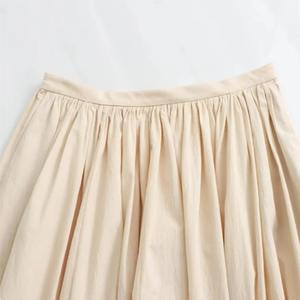 กระโปรงนุ่มระบายอากาศได้ดีทรงหลวมสีทึบอเนกประสงค์สำหรับผู้หญิง2025ฤดูร้อน - Product Image 3