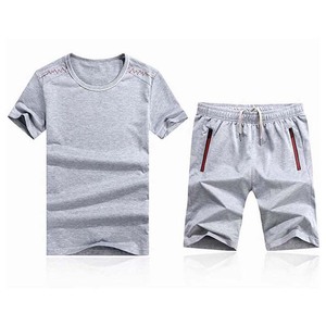 Conjuntos gemelos bordados transpirables de talla grande para hombre de calidad superior, camisetas de estilo callejero, pantalones cortos, ropa informal de verano de 2 uds. - Product Image 1