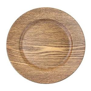 Assiettes rondes en bois de 13 pouces nettoyage facile et léger pour les assiettes à vaisselle Snack vaisselle décente incassable assiettes de chargeur en bois - Product Image 3