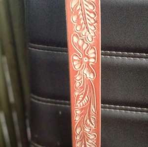 Juego de cinturones de cuero genuino 100% de lujo de Estilo Vintage hechos a mano con hermosos artículos de cinturones de cuero de impresión de calidad superior - Product Image 4