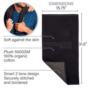 Breathable Microfiber Workout <b>Towel</b> for <b>Sweat</b> Control Training Fitness Activities Gym <b>Towel</b> - Product Image 3