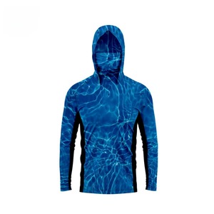 Lightweight Outdoor <b>Hoodie</b> Sun Protection UPF 50 Plus Long Sleeve Fishing Jersey XL Size <b>with</b> <b>Thumb</b> <b>Holes</b> Custom Design Hoodies - Product Image 6