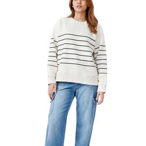 Pull à col rond à manches longues en laine mérinos mélangée de haute qualité avec logo personnalisé en gros pour femmes - Product Image 2