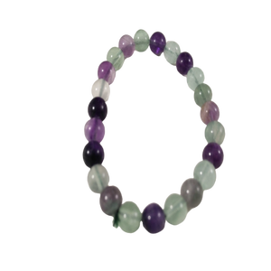 Belle Super Qualité Multi Fluorite Amidon Perles Élastiques Bracelet Cristal Naturel Pierres Précieuses Pierre Semi-Précieuse Artisanat - Product Image 2