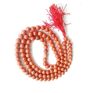 Pierre de haute qualité mala perles de jaspe rouge guérison collier de cristal mala naturel perles 108 grossiste de cristal de pierres précieuses naturelles - Product Image 1