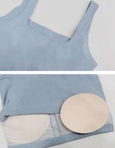 Camiseta sin mangas para mujer, versátil, de algodón, transpirable, tejida, para yoga, gimnasio, con textura acanalada. - Product Image 3