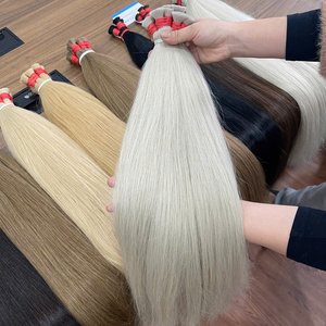 ¡CALIDAD SUPERIOR! Proveedor al por mayor doble cutícula virgen un donante extensiones de cabello natural a granel - Product Image 1