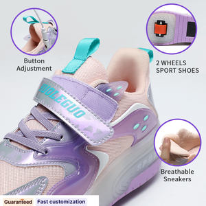 <span class=keywords><strong>OEM</strong></span>/<span class=keywords><strong>ODM</strong></span> Kinder-Rollschuhe mit Zwei Rädern und Abnehmbaren Blinkenden LED-Rollschuh-Sneaker mit Beleuchtung - Product Image 4