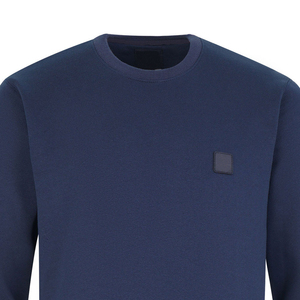 Sudadera informal de alta calidad para hombre de Otoño Invierno 100% para sudaderas con capucha de punto transpirables de algodón liso azul marino con estampado Digital - Product Image 2