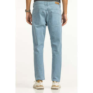 กางเกงยีนส์ทรงสลิมฟิตแบบสโตนวอช ดีไซน์ปะติดตกแต่งหมุด ทรงดินสอสำหรับฤดูหนาว พร้อมเทคนิคการซักแบบหลวมๆ - Product Image 5