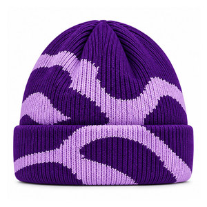 Nuevo Gorro de Punto Jacquard de Lana/Algodón de Marca Privada con Logotipo Personalizado, Transpirable e Impermeable, Unisex, para Clima Frío - Product Image 4