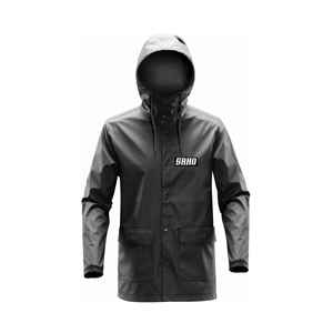 Veste de pluie GAA durable avec ourlet élastique à capuche et col haut et tissu à séchage rapide pour le jeu en plein air OEM quantité minimale de commande Pakistan - Product Image 1