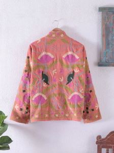 Chaqueta de Terciopelo Unisex para Mujer, Diseño Exclusivo, Bordado a Mano, Estilo Suzani, para Otoño, Primavera e Invierno, Ideal para Fiestas, Algodón - Product Image 3