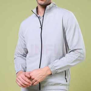 Veste d'entraînement zippée à col montant sportif en matériau durable, avec logo frontal, faible MOQ, marque privée, best-seller - Product Image 1