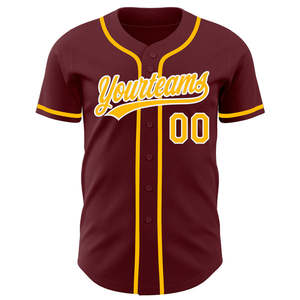 Maillot de baseball authentique en gros respirant à séchage rapide durable cousu résistant à l'humidité confort adapté aux équipes sportives - Product Image 1