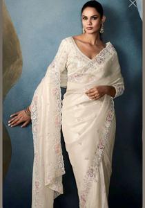 Meilleure vente Designer indien Bollywood ethnique Saree dernier traditionnel Saree exclusif fantaisie fête porter des vêtements de mariée superbe - Product Image 6