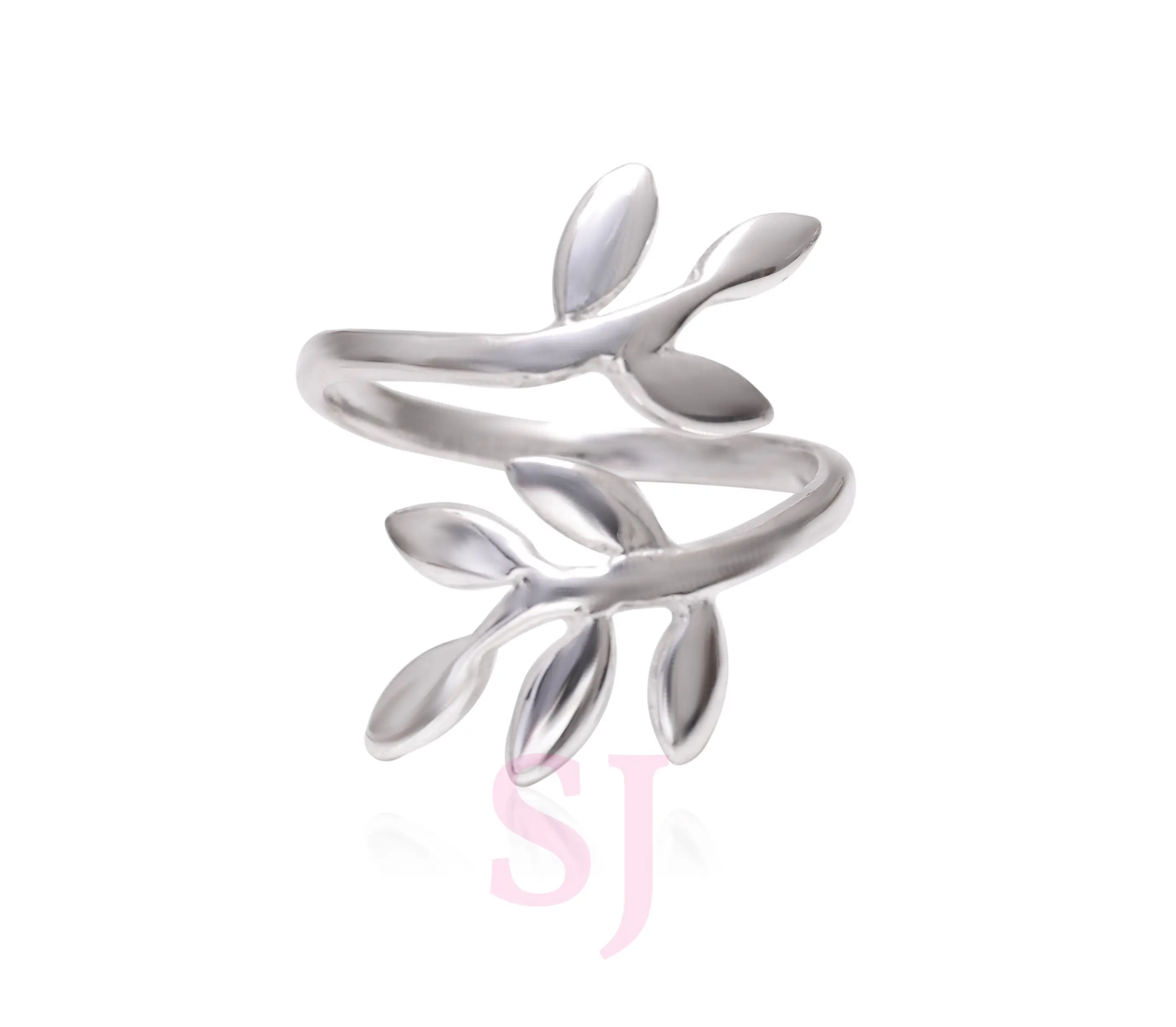 Unique and Handcrafted Leaf Styled Open Silver Ring Fine Jewelry In Sterling Silver In Large Stock By Seller And Manufacturer