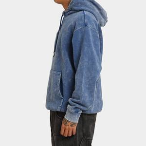 Sweats à capuche pour hommes respirants, lavés à l'acide, 100% coton, entièrement personnalisés, écologiques, en molleton de qualité supérieure, nouvelle mode, vente chaude, pas cher - Product Image 5