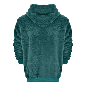 Pulls à capuche en fourrure pour l'automne et l'hiver, deux poches sur le devant, coupe ajustée, mode, chauds et confortables, pulls à capuche en fourrure pour hommes - Product Image 2