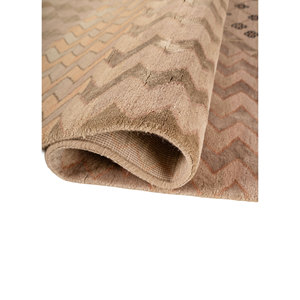 Alfombras Anudadas a Mano de Lana y Seda de Bambú con Patrón Geométrico Manchaha, Rosa y Morado para Uso Doméstico-Les-1597 - Product Image 2