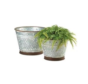 Jardinières décoratives de jardin en pot galvanisé de la plus grande qualité Jardinières décoratives pour balcon à la maison Jardinières décoratives en design tendance - Product Image 3