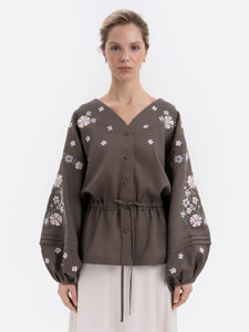 Blusa Casual de Mujer de Calidad, Primavera 2025, Blanca y Amarilla, Tejida, 100% Algodón, Manga Corta - Product Image 3