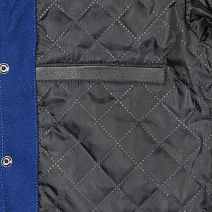 Personalizado impreso de los hombres 100% de algodón de cuello alto Varsity chaqueta de manga larga Casual a prueba de viento antibacteriano OEM - Product Image 6