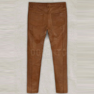 Pantalons en cuir pour hommes de dernière conception de qualité supérieure Vente en gros de pantalons en cuir pour hommes avec votre propre logo - Product Image 5