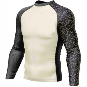 Impression de logo personnalisé, respirant, séchage rapide, anti-bactérien, rash guard, dernier design, vêtements de sport pour hommes, couleur unie, manches longues - Product Image 4