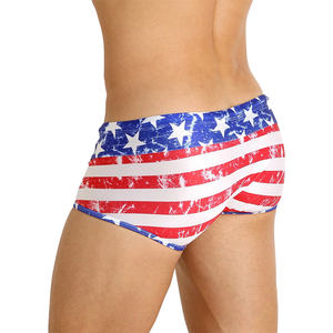 Maillots de bain pour hommes en couleur unie OEM, slips de bain, maillots de bain par sublimation, shorts de bain, trunks - Product Image 2