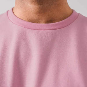 T-shirts pour hommes surdimensionnés personnalisés 100% coton, style streetwear, épaules tombantes, grande taille, poids lourd avec logo sur le devant - Product Image 6