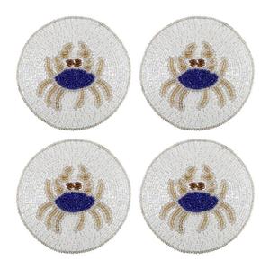 Posavasos bordado con cuentas florales Elegancia hecha a mano por MD Handicrafts - Product Image 1