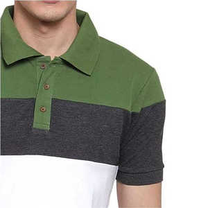 OEM por encargo de los hombres casuales para los polos de alta calidad 100% algodón Tallas grandes Nuevo diseño Color sólido de manga corta - Product Image 3