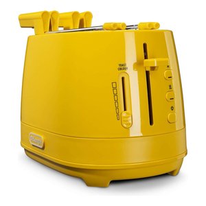 เครื่องปิ้งขนมปัง 550W สีเหลือง 2 ช่อง พร้อมคีมสำหรับปิ้งขนมปัง - Product Image 2