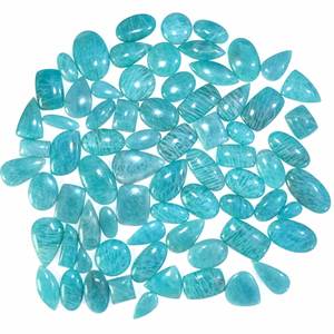 Vente en gros de cabochon de pierres précieuses d'amazonite naturelle de taille de forme mixte en quartz pour la fabrication de bijoux d'occasion - Product Image 3