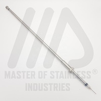 Vente en gros de poteau de seringue vétérinaire manche long en acier inoxydable manche facile à saisir pôle de seringue animal lisse fait à la main logo personnalisé aiguille de seringue ODM