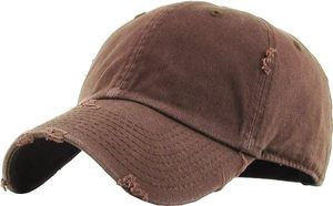 Chapeau de papa en coton vieilli lavé vintage Casquette de baseball réglable Polo Trucker Style unisexe Chapeaux - Product Image 6